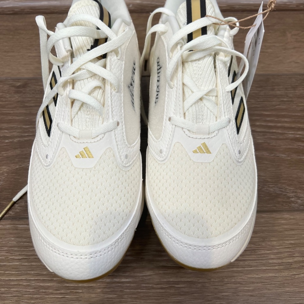 Adidas PureHustle 3 Elite Softball Cleats Womens Size 8 Off White/Gold Metal - Picture 3 of 10